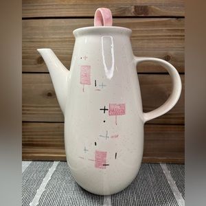 Vintage Vernonware Metlox Tickled Pink Ceramic Coffee Pot